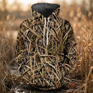 Sweat à capuche camouflage à manches longues pour homme, vêtement de chasse d'automne, veste respirante en polyester à motif imprimé, vêtements d'extérieur - Product Image 2