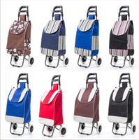 Chariot de courses pliable en nylon Oxford personnalisé pour monter les escaliers, sacs de courses pliables, chariot de courses pliable avec roues