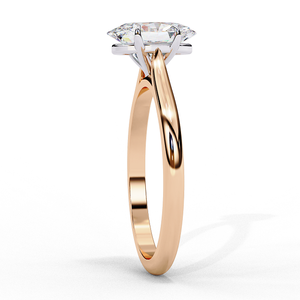 Anillo de Diamantes en Oro Rosa de Moda para Mujer, Joyería Clásica y Elegante para Uso Diario, Acabado Brillante y Ligero, Ideal para Regalo - Product Image 4