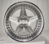 Weiya – jantes en alliage forgé 2 pièces, poli miroir à disque central brossé, roues en alliage d'aluminium de voiture personnalisées