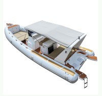 Zhenbo Luxury 8.6m Nervure Bateau gonflable avec moteur hors-bord en fibre de verre haute performance pour la dérive océanique série 860