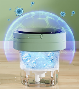 Laveuse-sécheuse mini pliable 2-en-1 de 10 L couleur bonbon, portable pour voyage, avec stérilisation par lumière bleue - Product Image 6