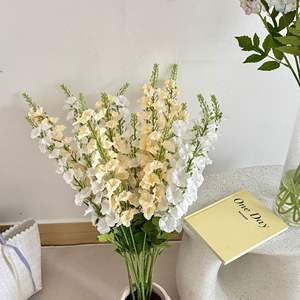 Flores Artificiales de Delphinium de Seda, Blancas, Amarillas, Rosas, Azules, Moradas, para Decoración de Bodas y Hogar, Accesorios de Fotografía, Alta Simulación, Reutilizables - Product Image 3