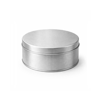 Boîte en fer blanc ronde personnalisée pour biscuits, bonbons, chocolat 95x43mm, emballage alimentaire recyclable avec couvercle amovible