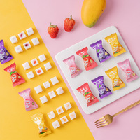 Fabrieksgroothandel Echt Fruit Sap Gevulde Flow Heart Zachte Snoepjes Draagbare Individuele Verpakking Halal Bulk Snoepjes Snack