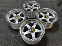 عجلات مصنوعة من قطعتين لسيارات فيراري F8 وF430 و450 و360، مقاس 5x114.3، 20 و21 و22 بوصة، فضية اللون، مصقولة حسب الطلب، عجلات سبائك فضية