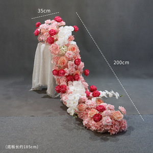 Fleurs artificielles en plastique de type rose rose, effet naturel, très réalistes, style classique, adaptées - Product Image 2