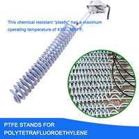 Élément chauffant tubulaire résistant aux produits chimiques Laiyuan CE/ROHS 380v 6kw, résistance aux acides PTFE, chauffe-eau à immersion avec thermostat
