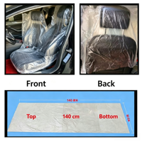 Housse de siège de voiture jetable en PE transparent, film protecteur en plastique imperméable pour atelier de réparation automobile