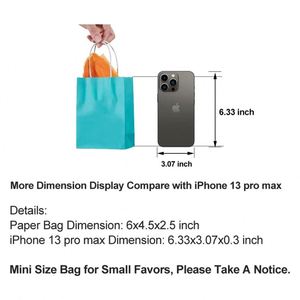 Petits sacs en papier avec poignée pour fête, baby shower, anniversaire, mariage, sacs en papier recyclés écologiques durables de luxe pour cadeaux - Product Image 5