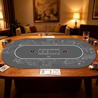 Tapis de poker pliable en caoutchouc très vendu, résistant à l'eau, portable, absorbant la transpiration, housse de table de jeu Texas Hold'em personnalisée