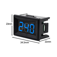 Voltmeter DC 0.36 inci kepala voltmeter, tiga kawat 0-100V tampilan digital