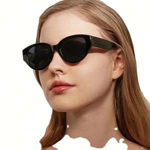 Nuevas Gafas de Sol de Moda con Logotipo Personalizado, Color Azul Morado Estilo Ojo de Gato, Protección UV400, Ovaladas para Mujer, 2021 - Product Image 2