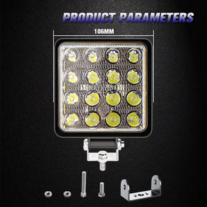 Foco de luces antiniebla blancas superbrillantes de 4 pulgadas y 48W para coche, luz de trabajo 4x4, lámpara de conducción antiniebla para camión, tractor, excavadora - Product Image 6