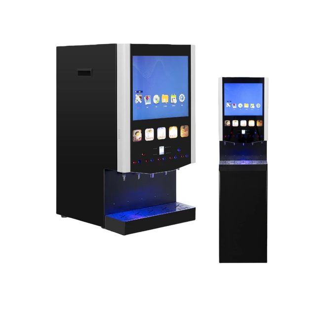 Professional Coffee Machine with LCD Screen & Bluetooth - 5 Hoppers, 1600W/170W, Office/Cafe Use