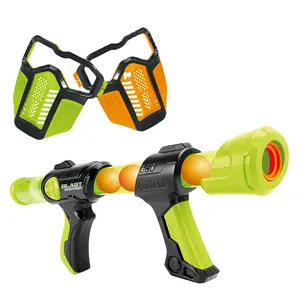 Kids Air Powered Soft Foam Bullet Gun Toys With Protection Masks And Round Foam Bullets