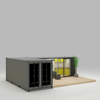 Maison préfabriquée modulaire à 4 chambres, conteneur décoratif complet et économique