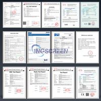 Écran interactif intelligent tactile multipoint INGSCREEN 75 86 100 pouces, panneau plat LCD, tableau blanc interactif électronique pour réunions