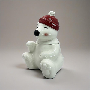 Gốm Mũ Đỏ Gấu Bắc Cực <span class=keywords><strong>Cookie</strong></span> <span class=keywords><strong>Jar</strong></span> Mùa Đông Theo Chủ Đề <span class=keywords><strong>Cookie</strong></span> <span class=keywords><strong>Jar</strong></span> Nhà Bếp Trang Trí Nội Thất Lưu Trữ Nhà Bếp <span class=keywords><strong>Cookie</strong></span> Và Kẹo - Product Image 4