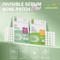 Patchs absorbants invisibles pour l'acné OEM ODM, couvre-taches faciaux, autocollants de soin de la peau avec huiles essentielles Centella, 72/108 feuilles