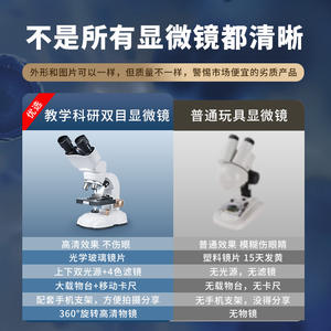 กล้องจุลทรรศน์แบบสองตา ยี่ห้อลีน อูมา 1600X พร้อมเชื่อมต่อโทรศัพท์ สำหรับเด็ก ของเล่นเสริมการเรียนรู้วิทยาศาสตร์ชีวภาพ วัสดุพลาสติก ไฟ LED 8 ดวง - Product Image 5