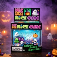 Nouveaux cubes squishy Kawaii de Noël avec ornements bonhomme de neige, jouets anti-stress doux pour Halloween, jouets fidget à remontée lente pour Noël