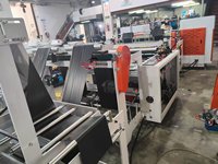Machine de fabrication de sacs en plastique DZB-B500*2 à double ligne haute vitesse, sans mandrin, pour sacs de supermarché et sacs plats à poche roulée