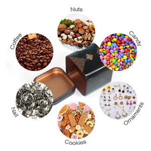 Mẫu miễn phí tùy chỉnh vuông kim loại Canister cấp thực phẩm Trà hộp thiếc cho bánh hình vuông cho đồ uống - Product Image 5
