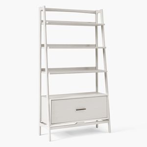 Estantería de diseño de mediados de siglo Juego de estantería apilable para muebles de interior minimalistas estrechos anchos de 3 piezas - Product Image 3