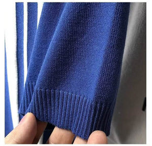 Polo Estiva Joychuang in Maglia di Seta Ghiaccio, Casual Slim Fit, Mezza Manica a Righe con Contrasto per Uomo - Product Image 5