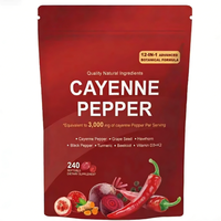 Capsules molles de piment de Cayenne OEM personnalisées, mélange d'herbes 12-en-1 pour la digestion, l'immunité et l'énergie, 240 gélules, fabrication sous marque privée