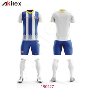 เสื้อฟุตบอลโพลีเอสเตอร์แบบระเหิดสำหรับทีมชุดฟุตบอลระบายอากาศได้ดีเสื้อ100% ออกแบบได้ตามต้องการ - Product Image 4