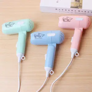 Secador de cabelo elétrico dobrável, mais novo mini secador portátil de desenho animado, leve, secagem rápida, para viagens em casa