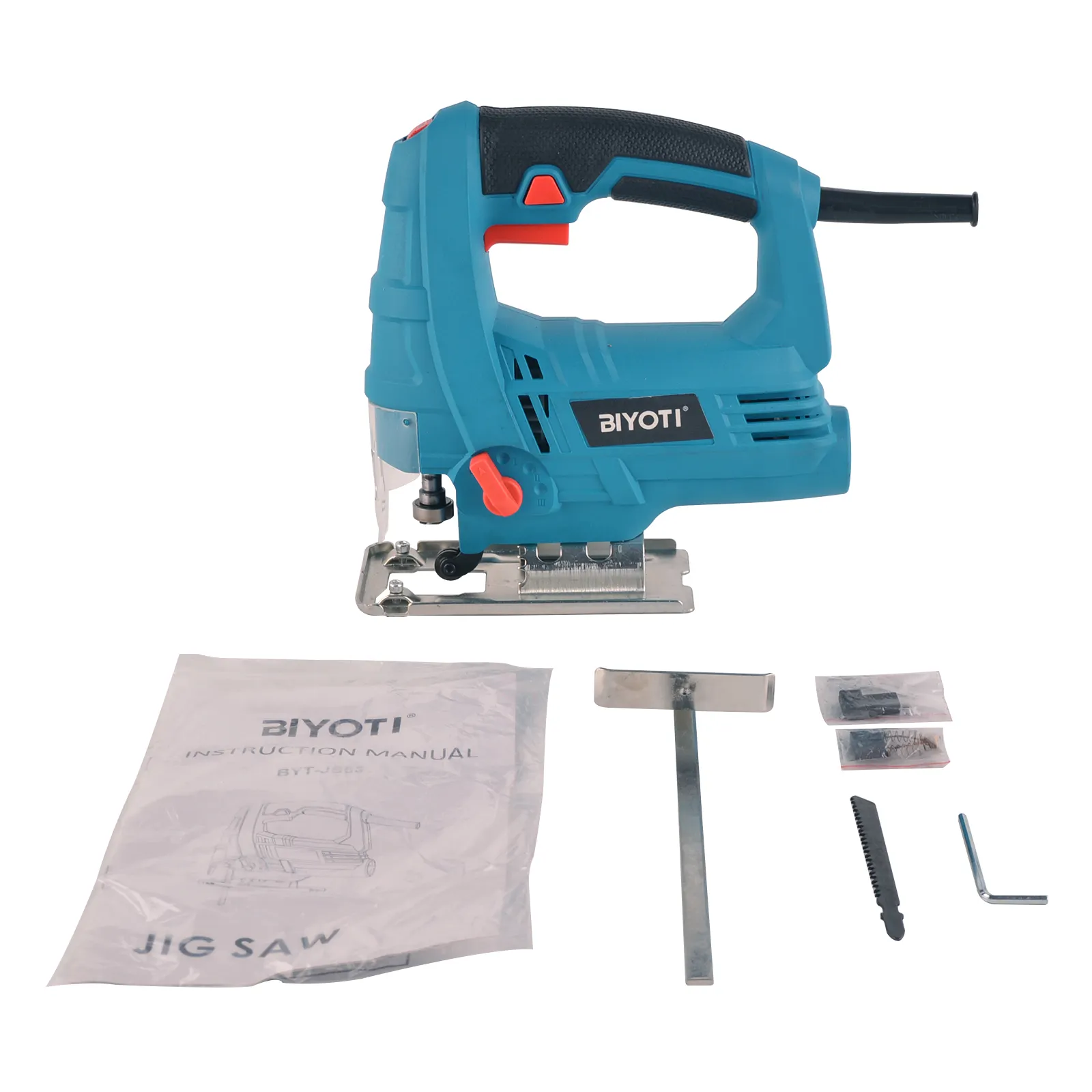 2023 BIYOTI New Supply Power Saw Steel Wood Cutting Jigsaw 110-240v 650 W 65MM Wired Powerful Jig Saw