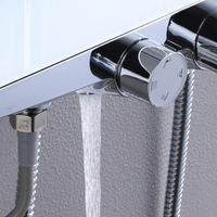 SANIPRO articles sanitaires modernes de luxe en laiton européen chromé salle de bain 4 fonctions système chaud et froid ensemble de douche