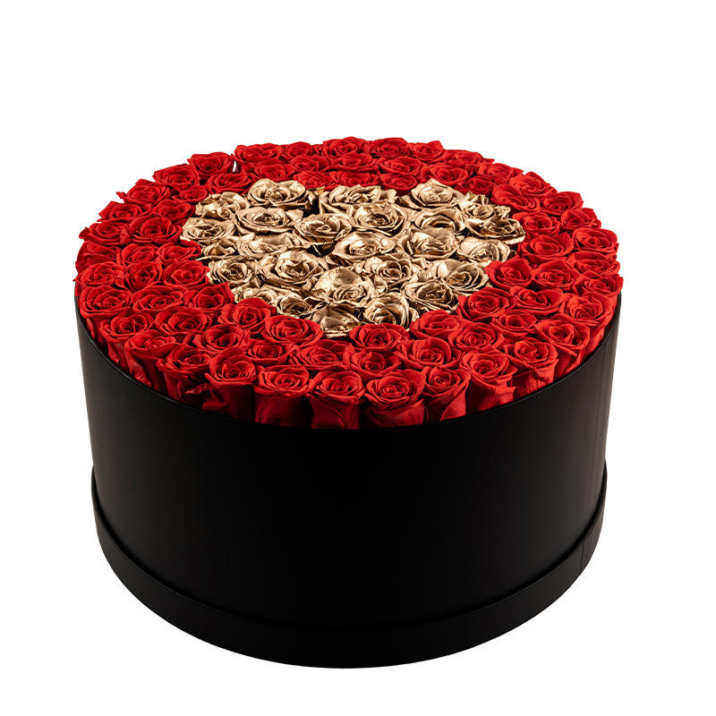 ถังทรงกลมหัวใจสีทองขนาดใหญ่พิเศษ 96 ใบ