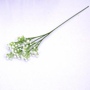 Bouquet de fleurs artificielles en plastique blanc Gypsophila, mini fausses fleurs de gypsophile pour décoration de table de mariage, guirlande murale - Product Image 5