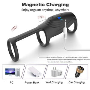 Vibrierender <span class=keywords><strong>Penis</strong></span>-Ärmel-<span class=keywords><strong>Penis</strong></span> ring, <span class=keywords><strong>Penis</strong></span>-Ring-Vibrator-Extender für G-Punkt-Stimulation, Paare Sexspielzeug für Erwachsene für Männer Frauen - Product Image 4