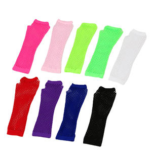 Gants longs sexy en résille noire pour femmes, gants sans doigts pour filles, danse gothique punk rock, costume, gants fantaisie - Product Image 5