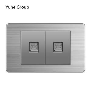 Prise informatique haut de gamme 10A en acier inoxydable série 118 avec panneau tactile - Product Image 4