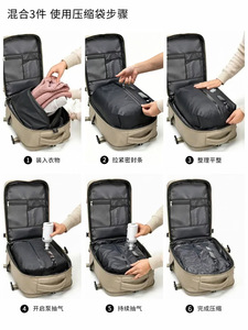 Sac à dos pour ordinateur portable approuvé pour le transport aérien, durable et économique, avec sac de compression sous vide et pompe - Product Image 5