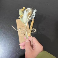 Set Hadiah Terima Kasih Kompak Minimalis, Paket Apresiasi dengan Dekorasi Bunga Kering, Pulpen Bambu, dan Kartu Ucapan yang Serasi