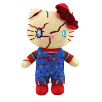 Peluche Super Douce pour Noël, Modèle Chat Mignon, Animal en Peluche Bébé Chucky Fantôme, Rembourrage en Coton pour Décorations de Fête
