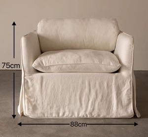 Poltrona Moderna Morbida a Una Piazza con Rivestimento in Tessuto e Imbottitura in Spugna, Divano Letto per <span class=keywords><strong>Soggiorno</strong></span>, Hotel, Camera <span class=keywords><strong>da</strong></span> Letto e Appartamento - Product Image 4