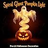 Lámpara de Calabaza Fantasma Giratoria, Decoraciones LED de Halloween para Exteriores |   Luz LED cálida, lámpara fantasma con calabaza - Product Image 2