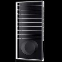 Palette en verre pour cils, grande taille, support pour extensions de cils, bande adhésive et colle pour faux cils