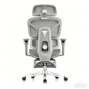 Fauteuil de bureau Sinonis de luxe moderne ergonomique avec dossier haut, accoudoirs rabattables, siège pivotant exécutif, inclinable à 360° en tissu - Product Image 4