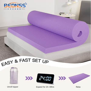 Thoải mái thoáng khí tự nhiên tinh khiết Nệm Gel Bộ nhớ bọt xốp siêu mềm Ngủ Mỏng Nệm Topper - Product Image 3