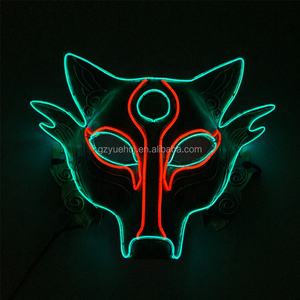 หน้ากากเชียร์ปาร์ตี้เรืองแสง LED หน้ากากสยองขวัญกรีดร้องไฟนีออนสายรัด El สำหรับวันหยุดทำหน้ากากแฟชั่นโดยไม่ระบุชื่อโดย DC3V - Product Image 3