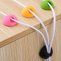 Support de câble universel léger en silicone, clip pour voiture, bureau, mur, organisateur de câbles USB rond, pince de maintien